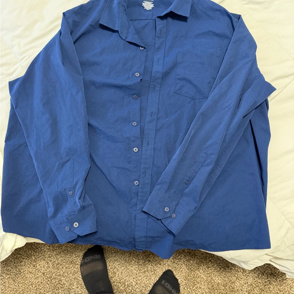 Apt. 9 Men's Deep Blue Casual Button-Down Shirt